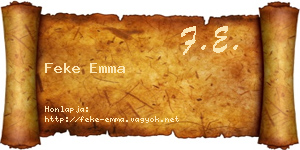 Feke Emma névjegykártya